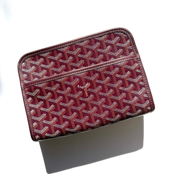 Goyard Handbags - New GOYARD Jouvence Burgundy Pouch Cosmetic Toiletry Case PM